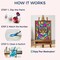 Paint By Number Vibrant Pop Art Hipster Cat Kit for Adults – Stress Relief DIY Acrylic Painting Canvas, Modern Abstract Wall Decor, 16x20 Inch (Cool Cat)